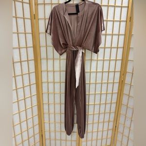 Norma Kamali velvet jumpsuit
